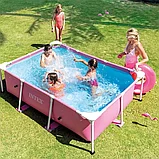 Бассейн каркасный Intex 28266 220x150x60см Розовый, фото 4