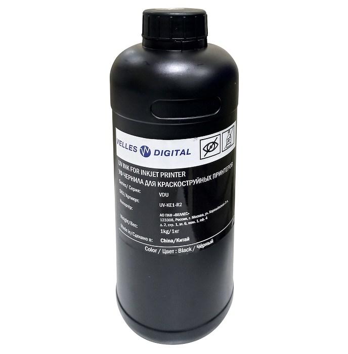 УФ чернила для краскоструйных принтеров Black/Черный UV-KE1-R2