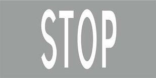 Трафарет для дорожной разметки по СТБ 1231-2012 "1.21 STOP"
