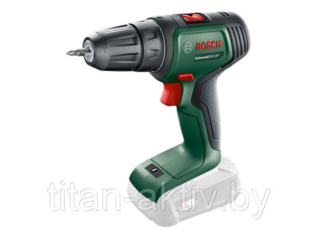 Аккум. дрель-шуруповерт BOSCH UniversalDrill 18V в чем. (18.0 В, 2 акк., 1.5 А/ч Li-Ion, 2 скор., 30