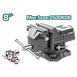 Тиски слесарные поворотные 8  200 мм, с наковальней TOTAL THT6186