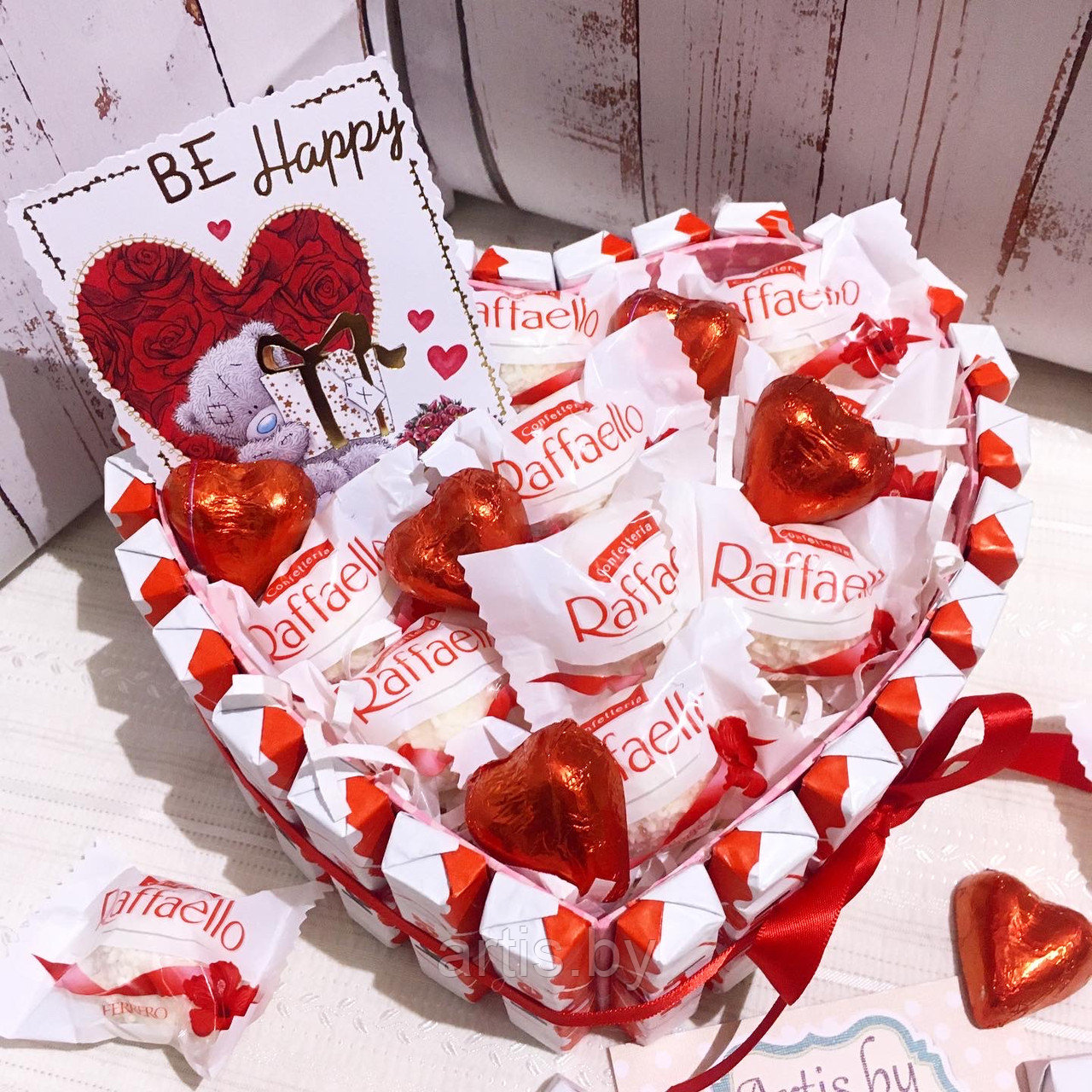 Сладкое Сердечко из конфет