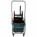 Тележка уборочная Eсо-Force с металлическим каркасом на 1 съемное ведро 25 л с отжимом, фото 4