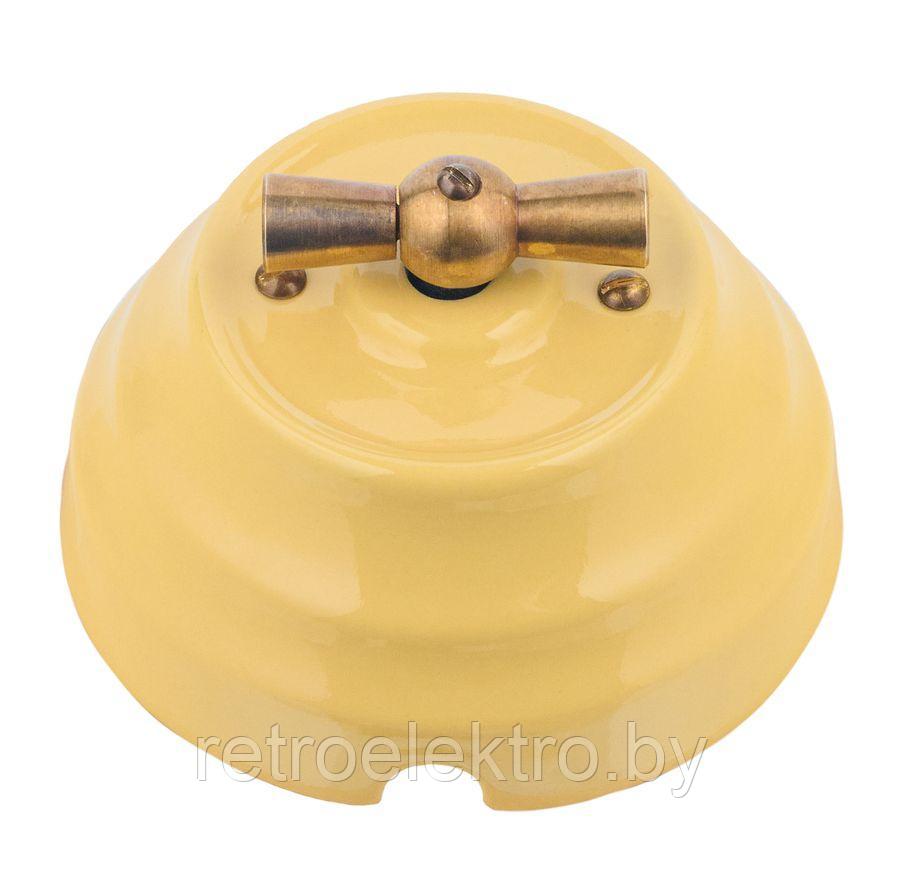 Выключатель керамический Астория 1-клавишный проходной Песочный, Interior Electric