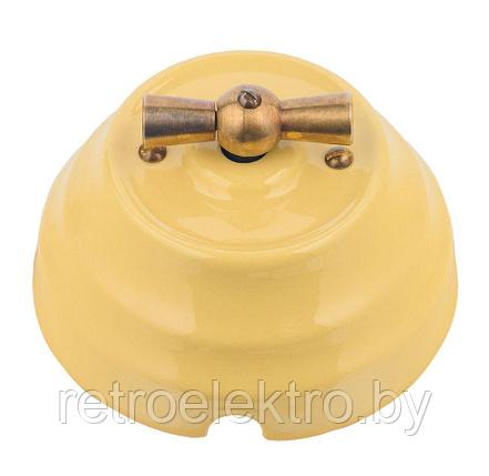 Выключатель керамический Астория 1-клавишный проходной Песочный, Interior Electric, фото 2