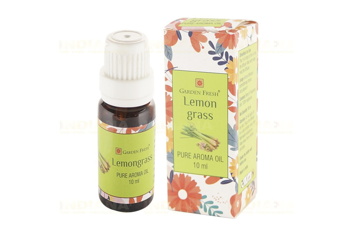 Ароматическое масло Лемонграсс Garden Fresh Lemongrass Индия, 10мл