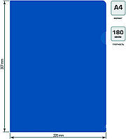 Папка-уголок Бюрократ -E310N/1BLU непрозрачный A4 пластик 0.18мм синий