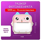 Фотоаппарат детский с моментальной печатью Print camera с ушками, фото 5