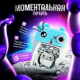 Фотоаппарат детский с моментальной печатью Print Camera с ушками, фото 2