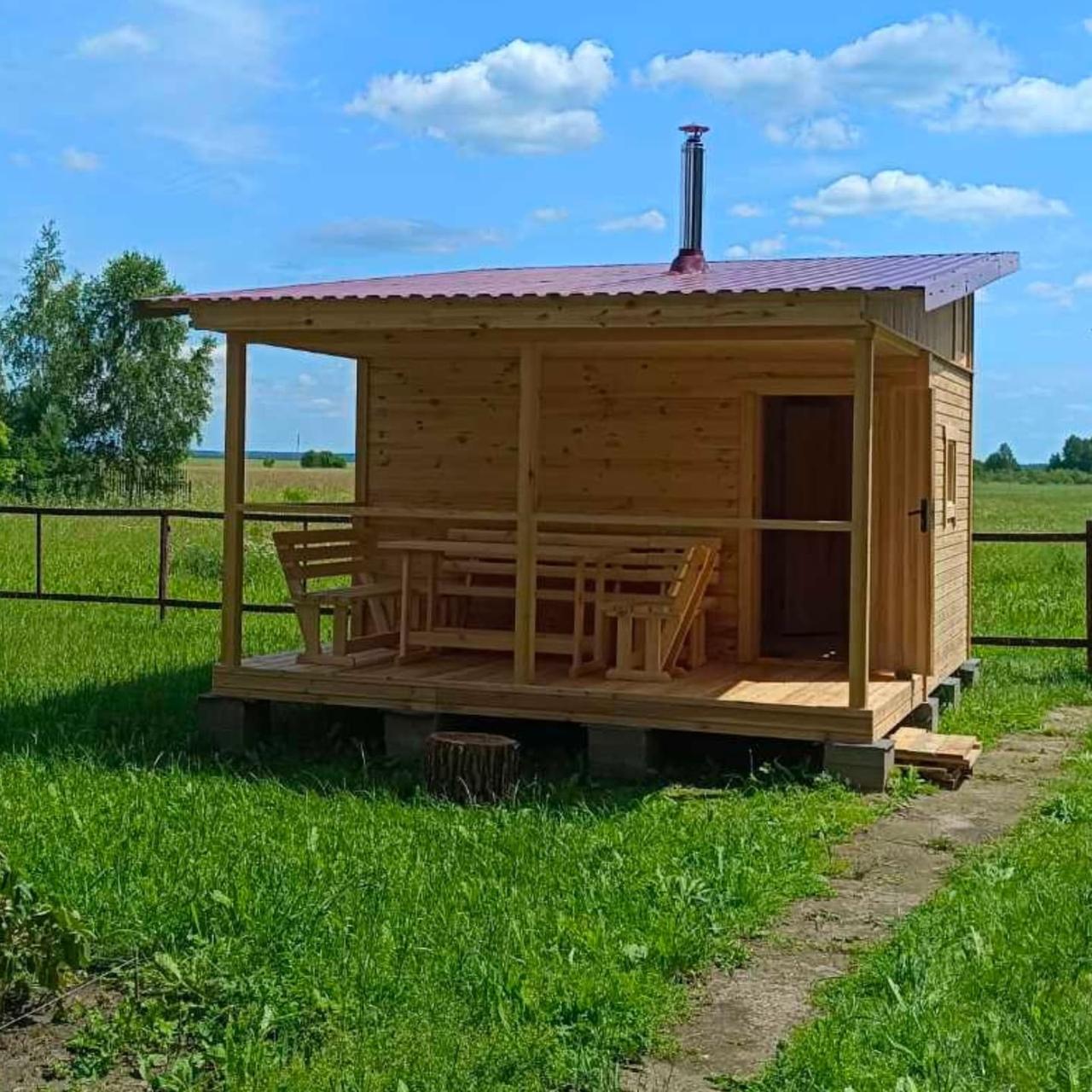 Баня с террасой 4.0 х4.5 м - фото 2 - id-p235480150