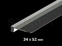 Алюминиевый профиль для стекла LUX 34х52 комплект
