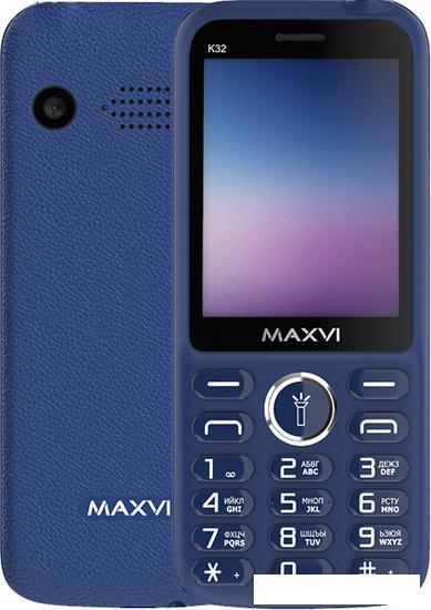 Кнопочный телефон Maxvi K32 (синий)