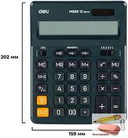 Калькулятор настольный Deli Core М888, 12-разрядный, двойное питание, 199х153х30 мм., темно-зеленый, арт.М888