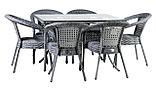 Стол садовый обеденный DECO 1400 см 5045П Серый, фото 2