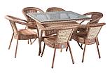 Стол садовый обеденный DECO 1400 см 7035П Светлый, фото 2