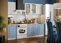 Кухня Виола Нео Прованс 1,8 Ясень белый эмаль/Реалвуд скай