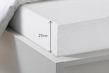 Простыня трикотажная на резинке 160*200*20 белая ECOTEX, фото 2