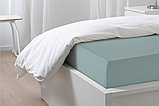 Простыня трикотажная на резинке 180*200*20 голубая ель ECOTEX, фото 4