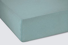 Простыня трикотажная на резинке 160*200*20 голубая ель ECOTEX