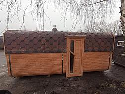 Баня Квадро-бочка BADEFASS 5,0 м. на 2 пом.