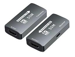 Удлинитель сигнала HDMI UltraHD 4К по витой паре RJ45 (LAN) до 50м MINI, комплект 559192
