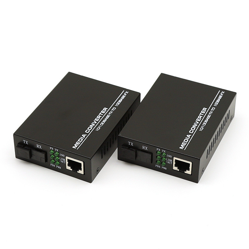 Медиаконвертер - удлинитель - коммутатор оптический 1xRJ45 10/100MB - 1xSC до 20км одномодовый одноволоконный,