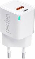 PERFEO (I4653) USB-A+TYPE-C, GaN, 30W, белый