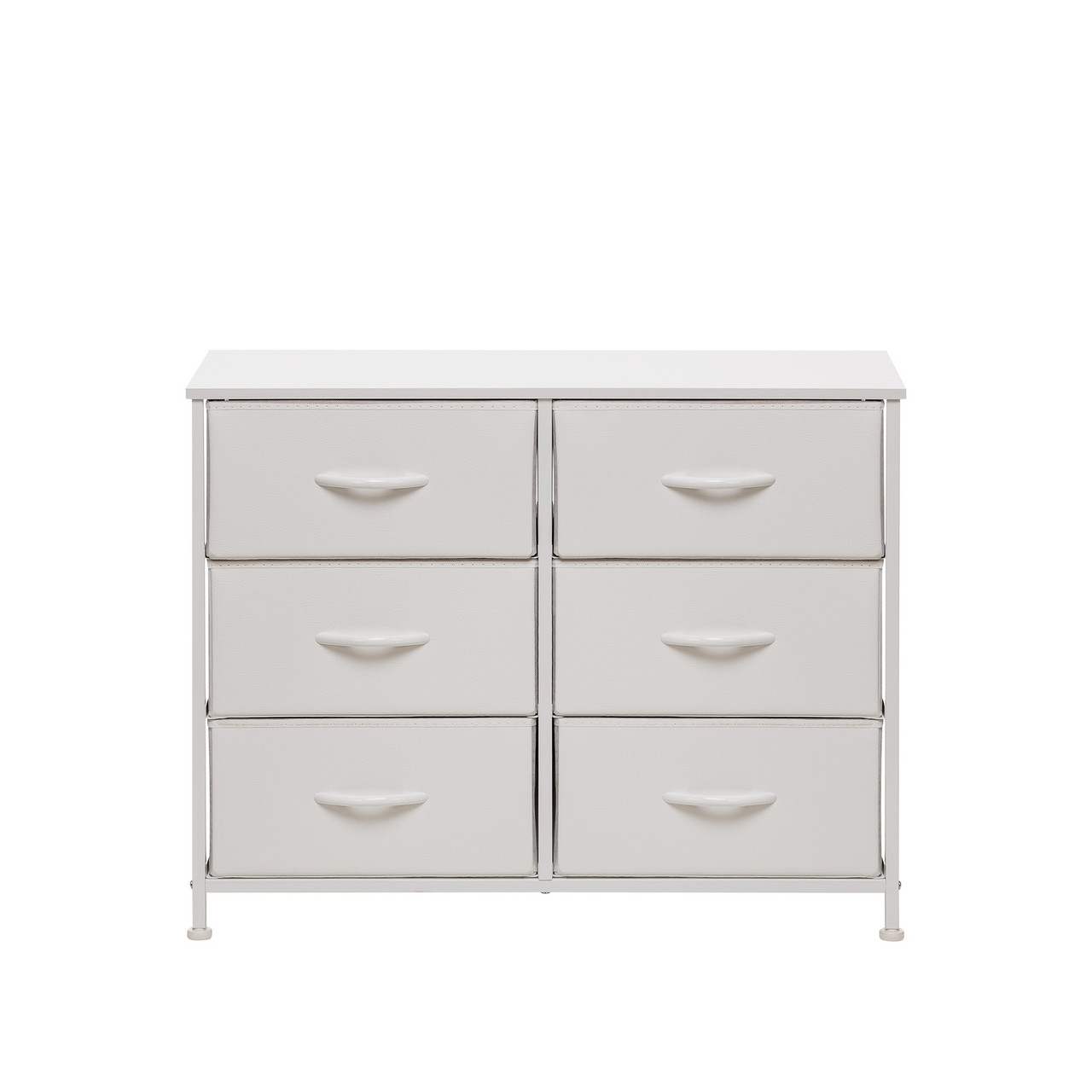 Комод Leset Линкс 6 ящ. (к/з), Каркас Белый, ящики Белые
