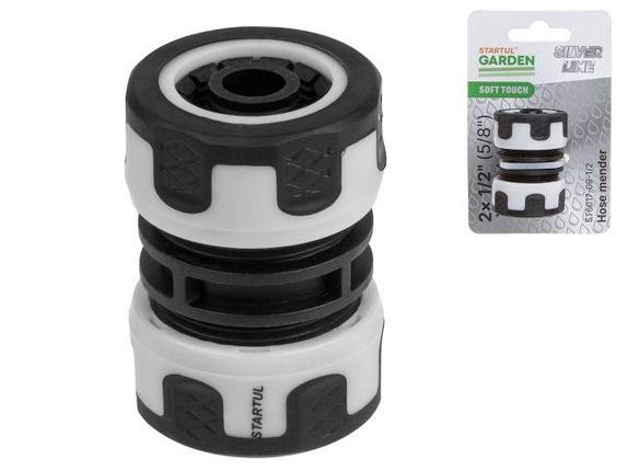 Муфта соед. для шлангов 1/2"(5/8") STARTUL GARDEN (ST6017-09-1/2) (soft touch, двухкомпонентная, SILVER LINE), фото 2