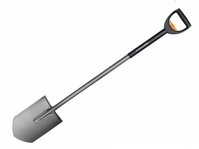 Лопата штыковая телескопическая закругленная SmartFit FISKARS (длина:1054-1250мм, ширина:190мм)
