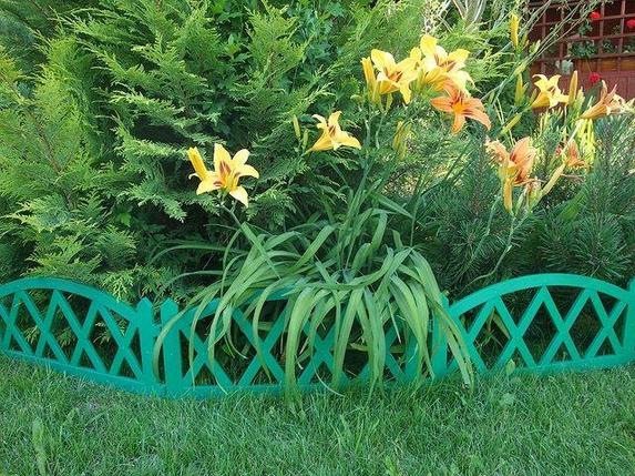 Забор декоративный MODERN №4, 3х0,35 м, зеленый, GARDENPLAST, фото 2