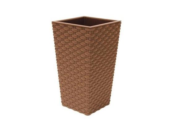 Кашпо РОТАНГ 260х260х457мм (бежевый) IDEA, фото 2