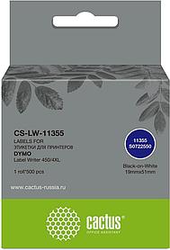 Этикетки Cactus CS-LW-11355 сег.:51x19мм черный белый 500шт/рул Dymo Label Writer 450/4XL