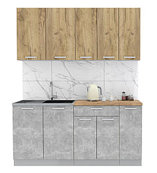 Кухня Мила Лайт 1.7 Дуб золотой - Бетон