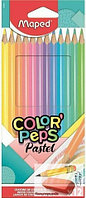 Цветные карандаши Maped Color Peps Pastel, 12 штук, арт.832069FC