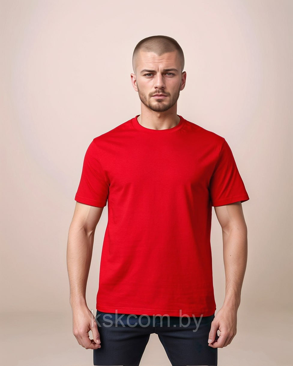 ABRATEX футболка.Размер 58 (4XL) . Футболка ХЛОПОК 100%, 180г/м. Красная