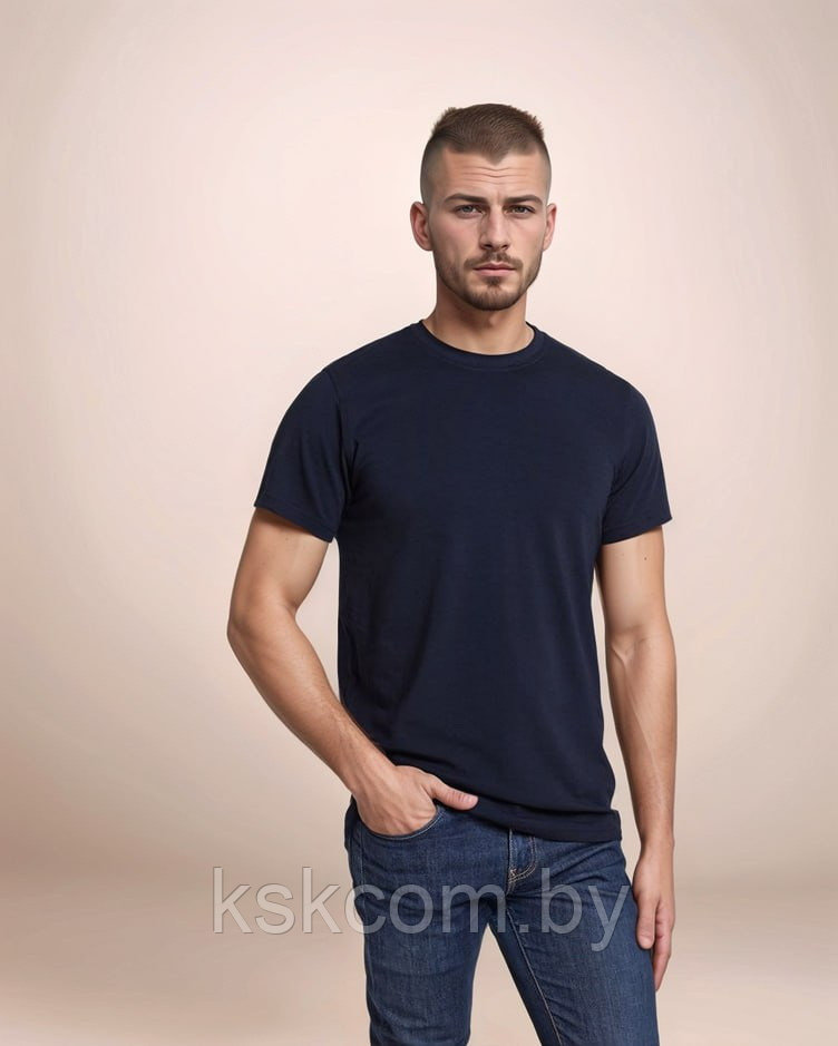 ABRATEX футболка.Размер 44 (XS) . Футболка ХЛОПОК 100%, 180г/м. Темно-синяя