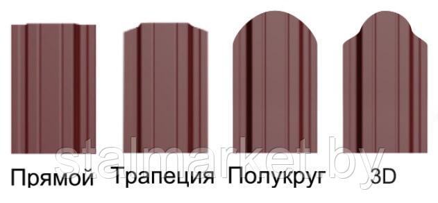 Варианты верха штакетника 115 мм трапеция
