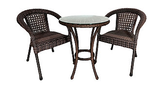 Комплект садовой мебели DECO 2 с круглым столом (коричневый)