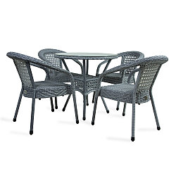 Комплект садовой мебели DECO 4 с круглым столом (серый)