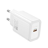 Зарядное устройство сетевое - блок питания HOCO N60, USB Type-C PD20W, белый 556969