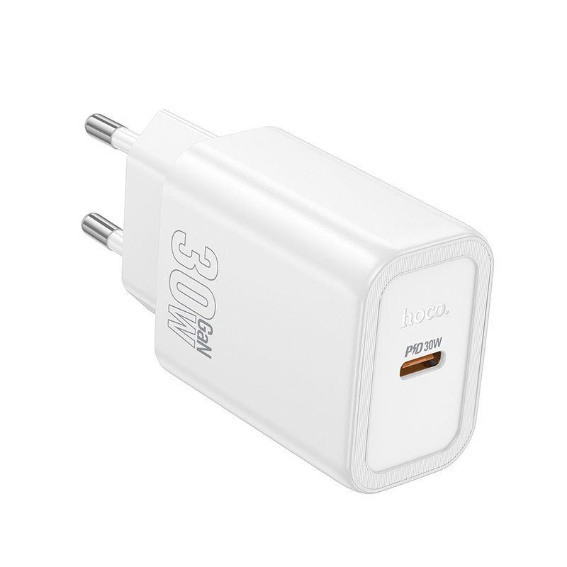 Зарядное устройство сетевое - блок питания HOCO N62, USB Type-C PD30W, белый 556971