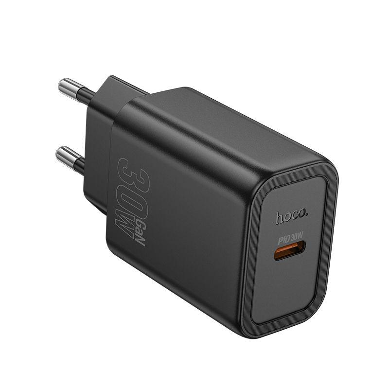 Зарядное устройство сетевое - блок питания HOCO N62, USB Type-C PD30W, черный 556972