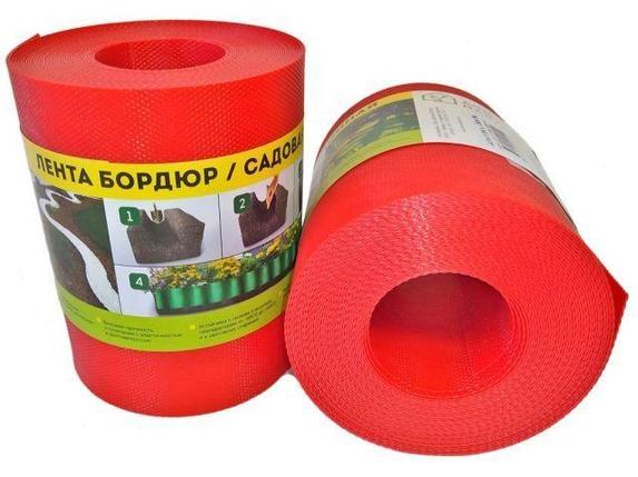 Лента бордюр садовая/газонная "Классика" (9м, h15см, красн.) (ДОМ МАСТЕРОВ), фото 2