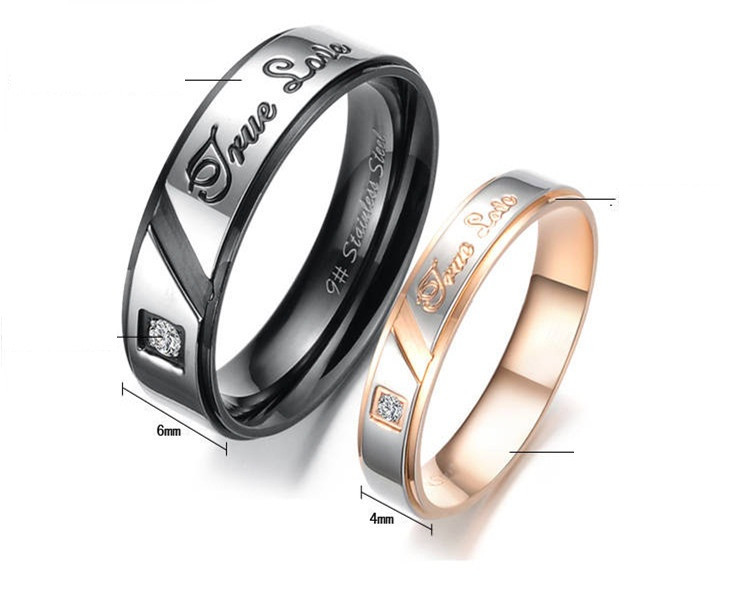 Парные кольца для влюбленных "Неразлучная пара 109" с гравировкой "Настоящая любовь" - фото 6 - id-p33139722