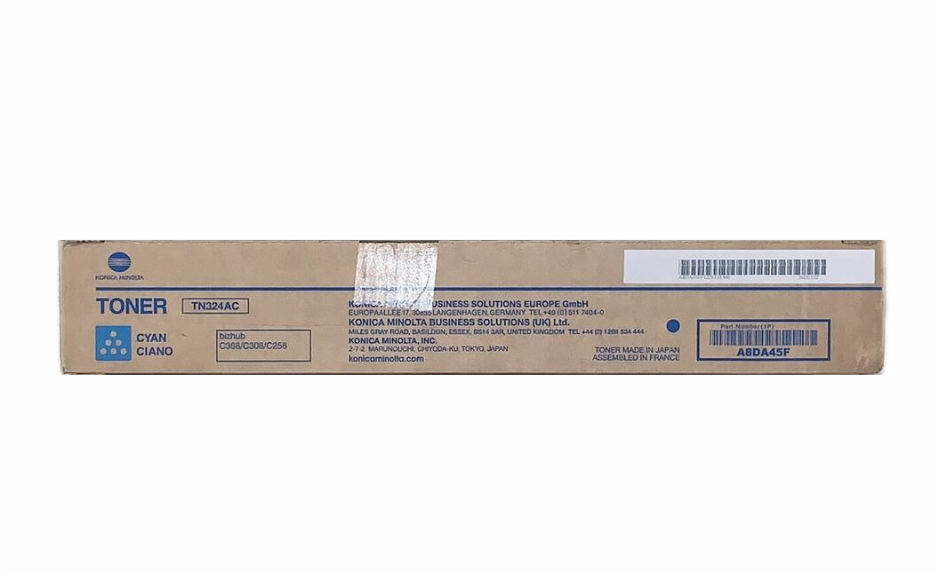 Картридж konica minolta TN324AC (A8DA45F), голубой (для bizhub C258 / C308 / C368)