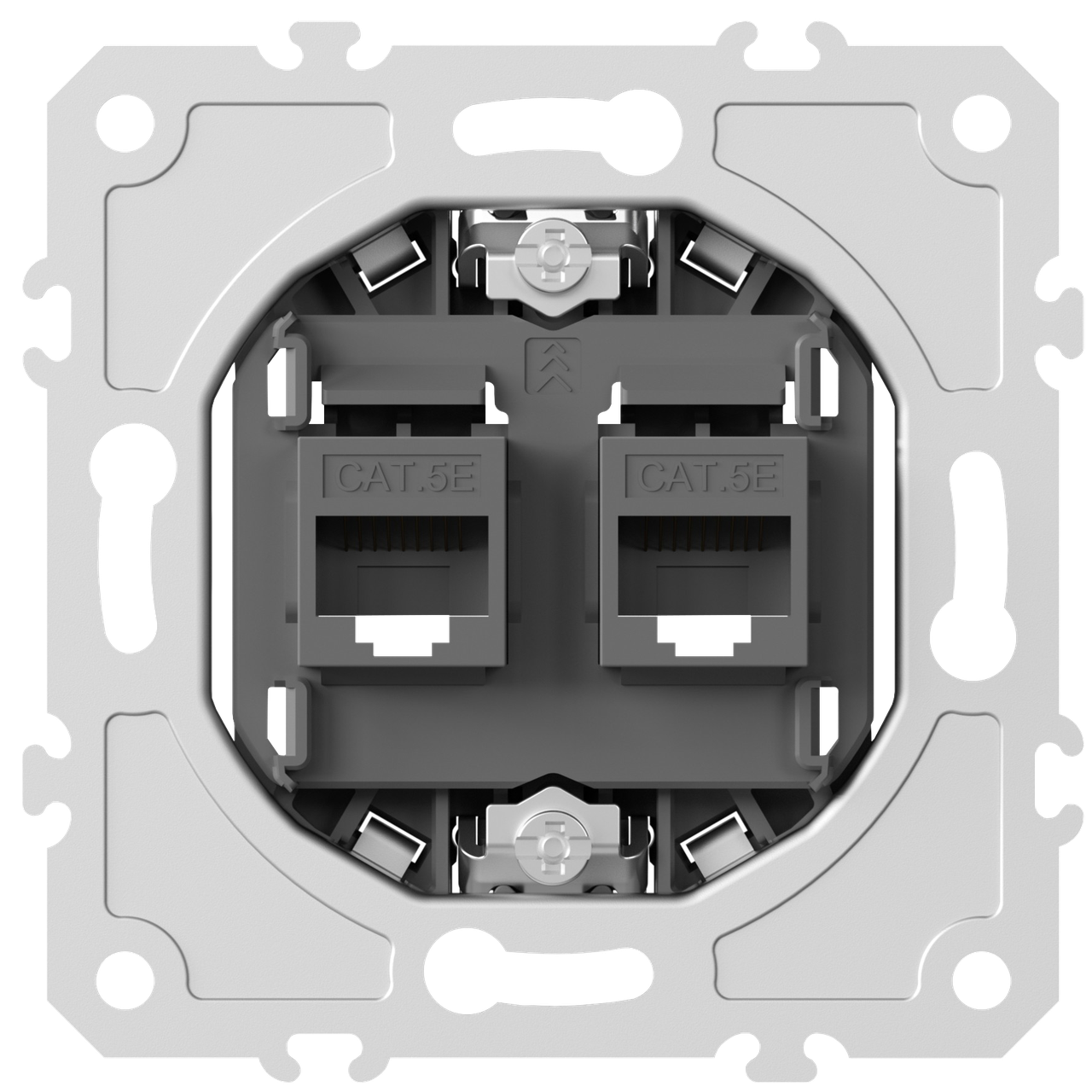 Механизм розетки RJ45 + RJ45 (двойная) cat.5/ClassE-8/8 Donel A07