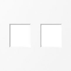 Накладка 2-я для розеток RJ45,TV,SAT , глянцевый белый Donel A07