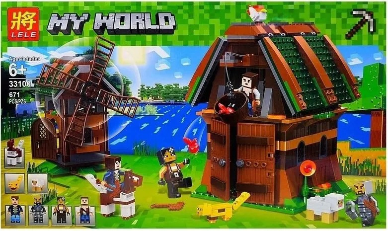 Конструктор Minecraft Lele 33100 "Мельница с амбаром"