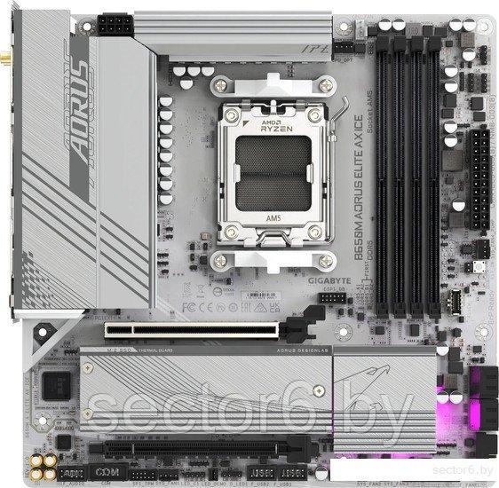 Материнская плата Gigabyte B650M Aorus Elite AX Ice